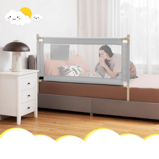 Costway 145 cm Toddler Bed Rail Infant Safety Bed Guardrail 3
