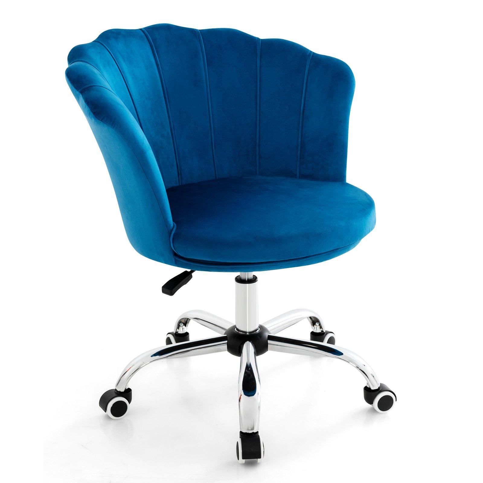 Modern Rolling Accent Chair Upholstered Leisure Chair 360deg Swivel Armchair