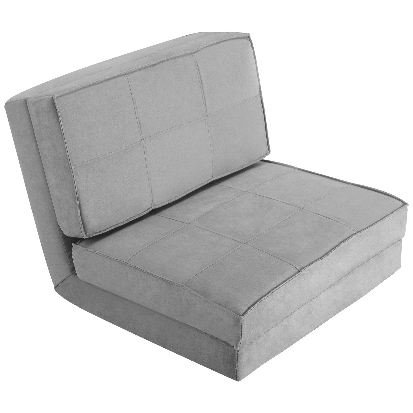 Folding Sofa Bed 5-Position Adjustable Lazy Floor Sofa Chair Lounger Sleeper