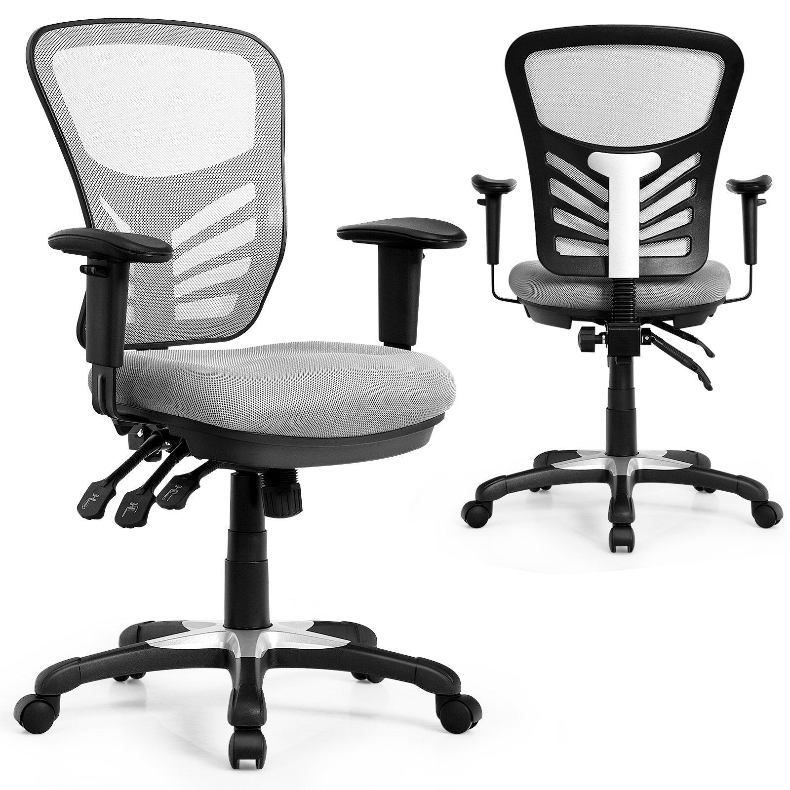 Reclining Mesh Office Chair Ergonomic Executive Adjustable w/ Lumbar Support