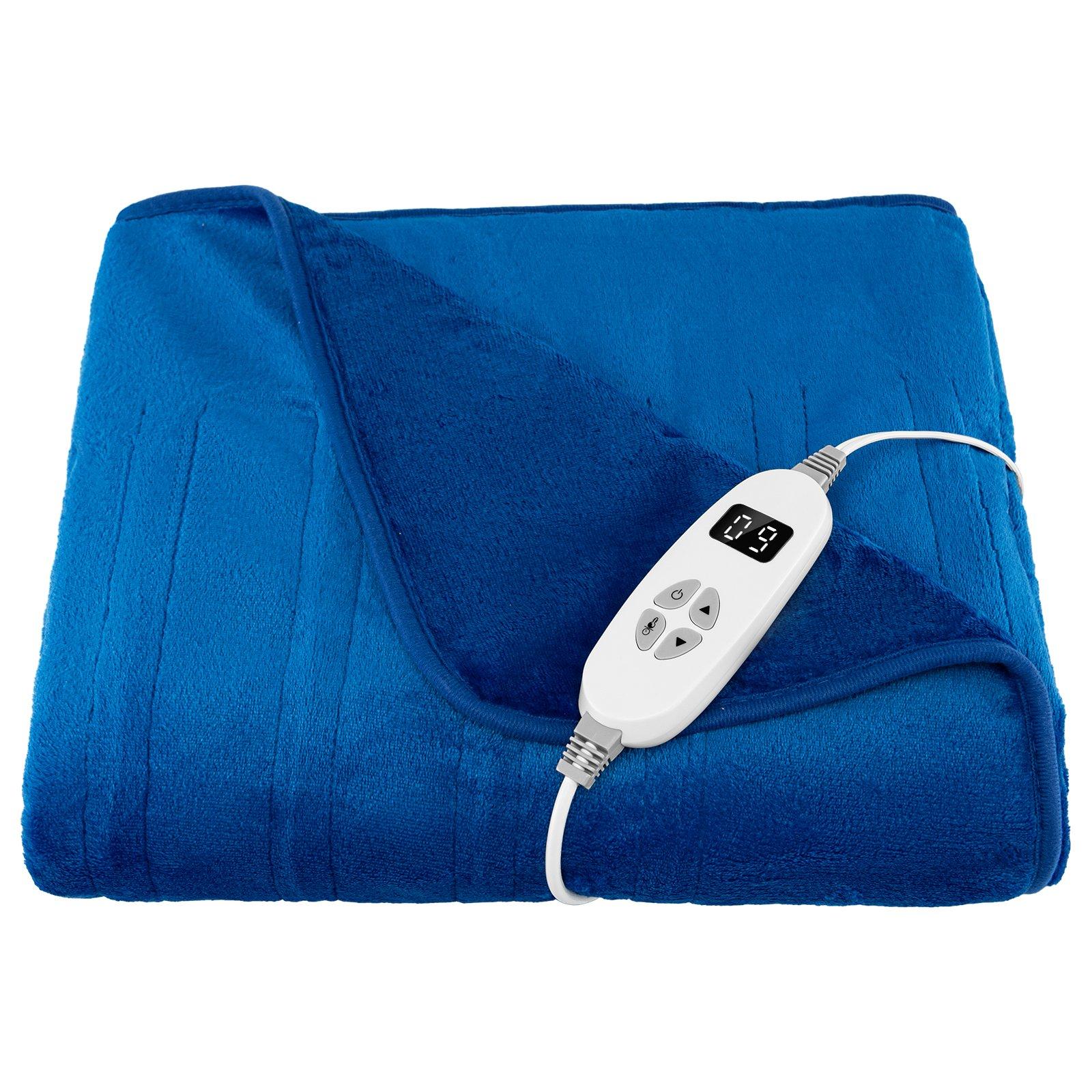 Electric Heated Blanket Throw Soft Fast Heating Blanket w/10 Heat Settings