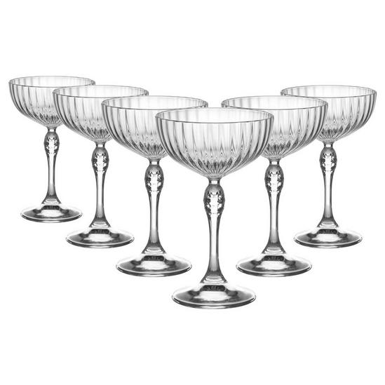 Bormioli Rocco America '20s Champagne Cocktail Saucers - 230ml - Clear - Pack of 6 1