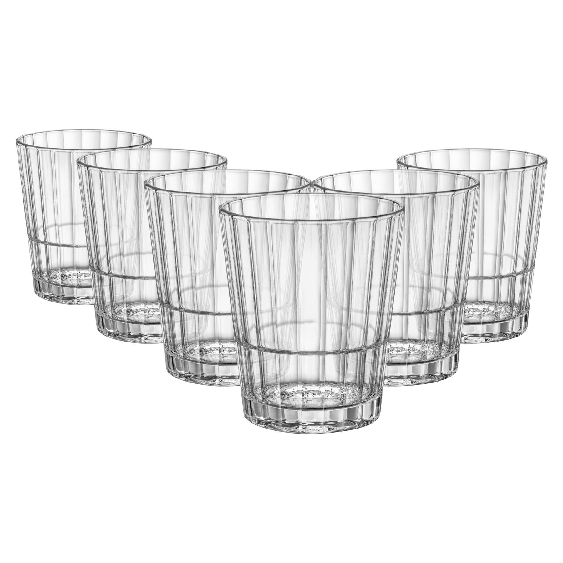 Photos - Glass Bormioli Rocco Oxford Bar Stacking Double Whisky Glasses - 374ml - Clear - Pack of 6 