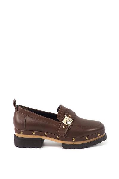 'Kerry' Cognac Leather Chunky Loafer