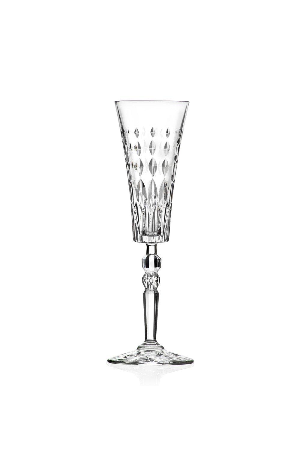 Set of 6 'Marilyn' Luxion Crystal Glass 170 ml Champagne Flutes