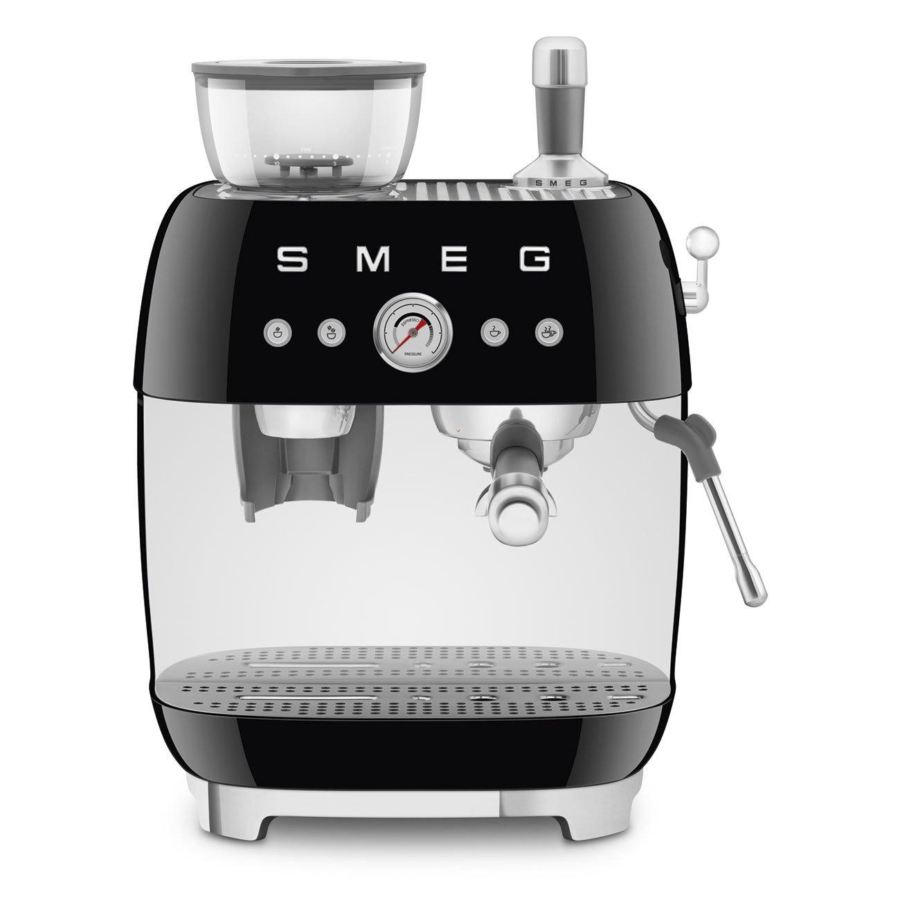 Espresso Coffee Machine with Grinder in Black
