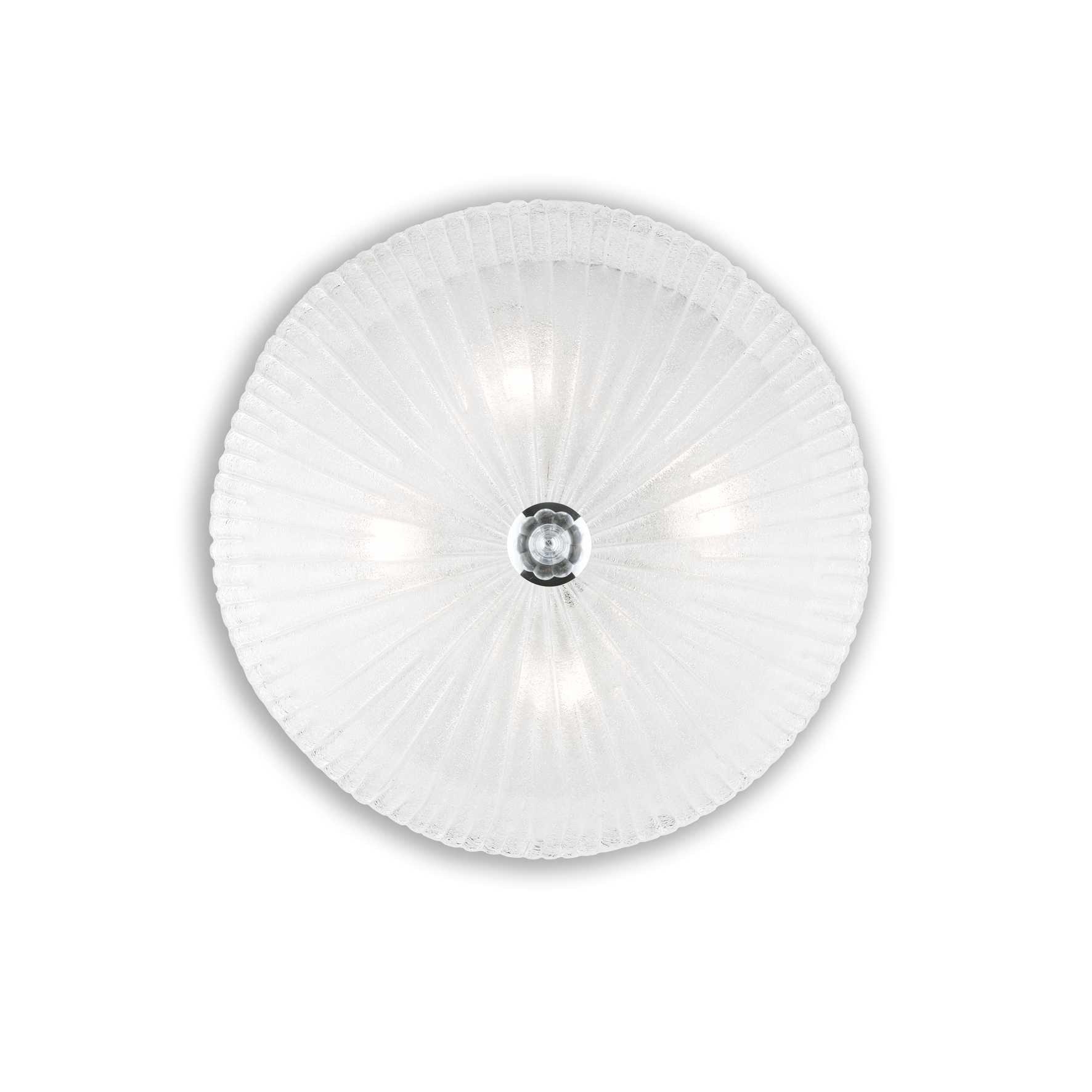 Shell 4 Light Indoor Wall Ceiling Light Chrome with Clear Glass E27