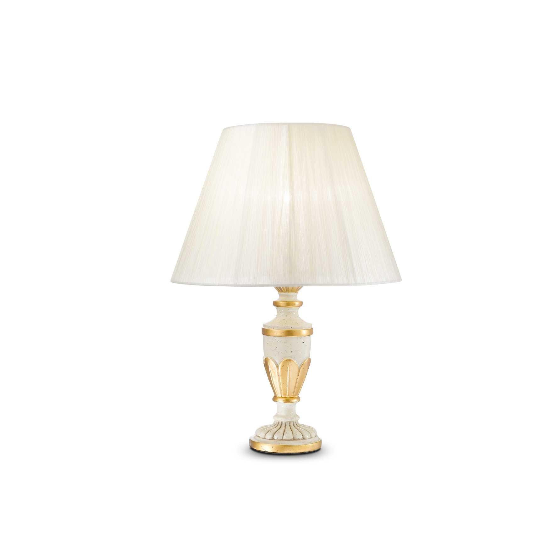 Firenze 1 Light Small Table Lamp Gold Ivory E14
