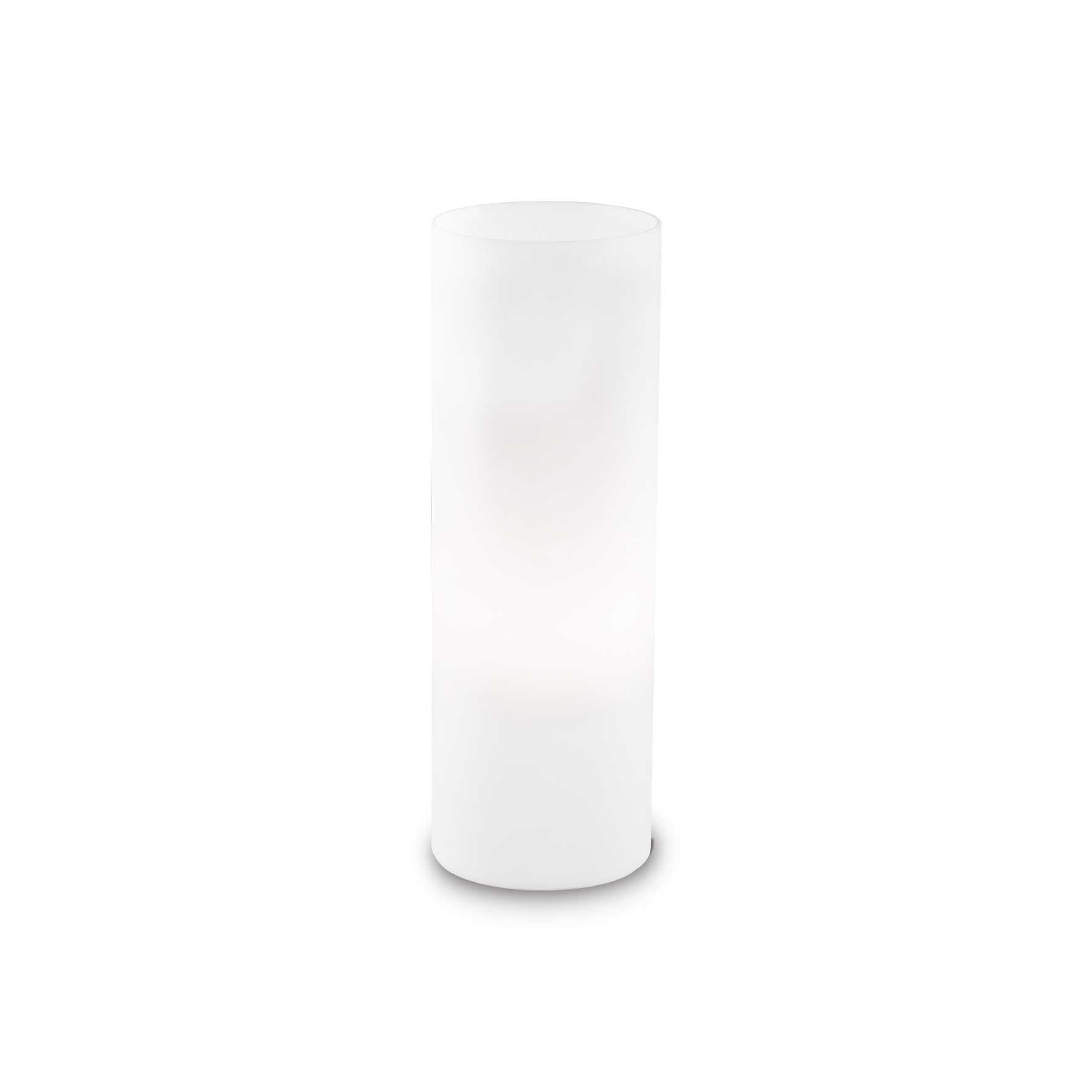 Edo 1 Light Large Table Lamp Cylindrical White E27