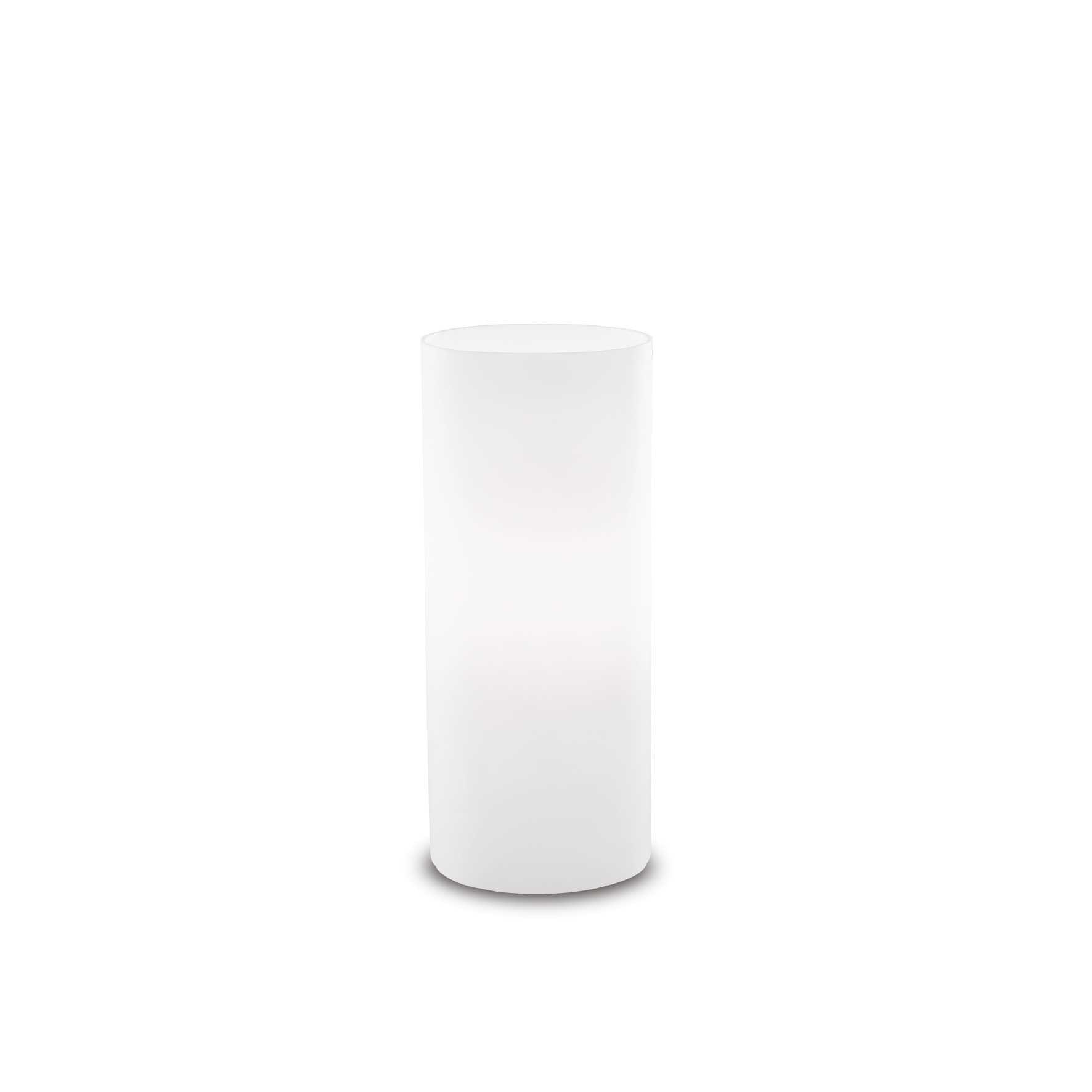 Edo 1 Light Small Table Lamp Cylindrical White E27