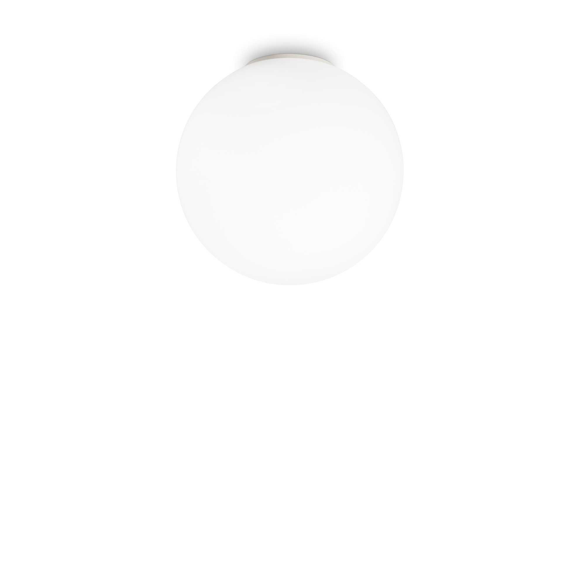 Mapa Bianco 1 Light Large Globe Ceiling Flush Light White E27