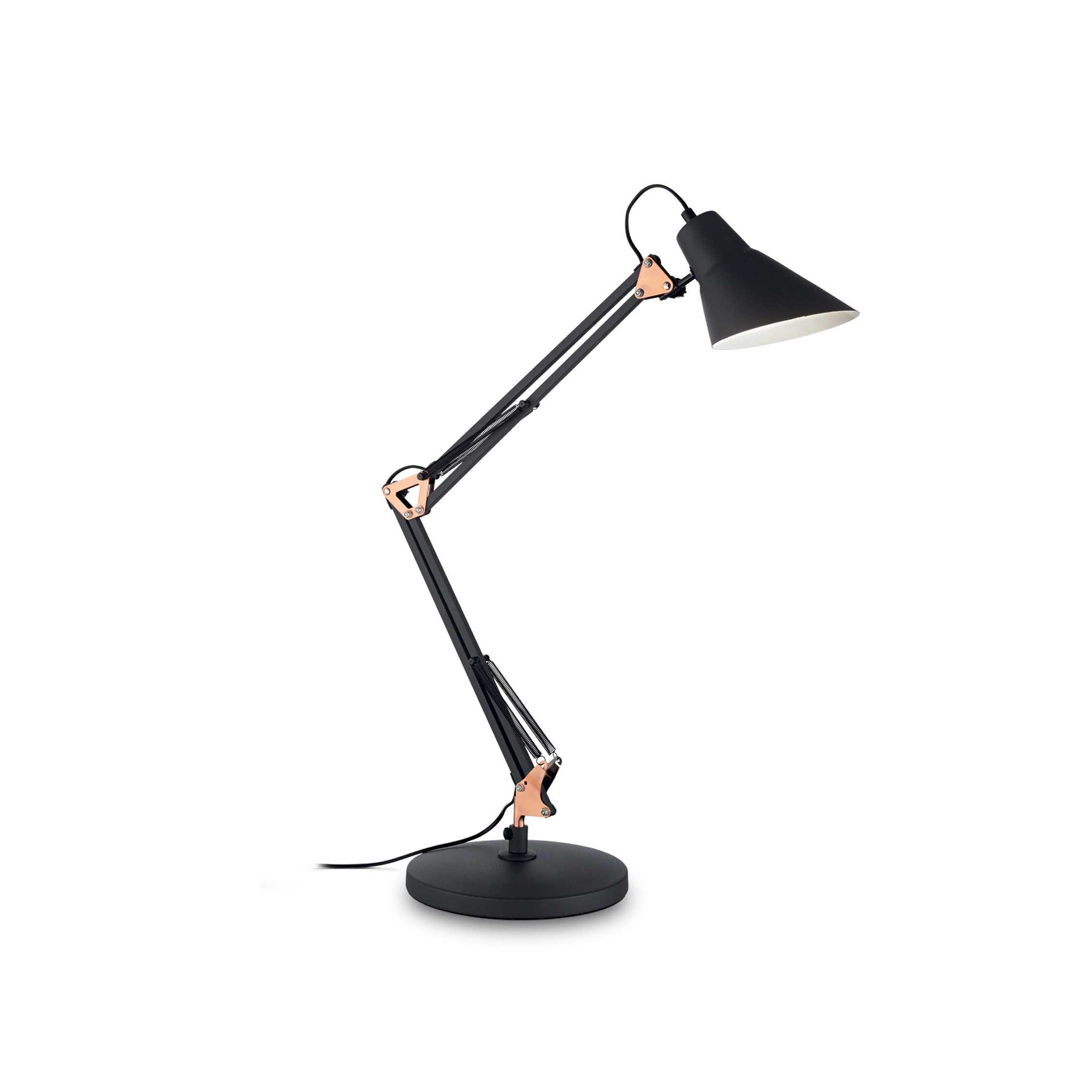 Sally 1 Light Desk Lamp Black E27