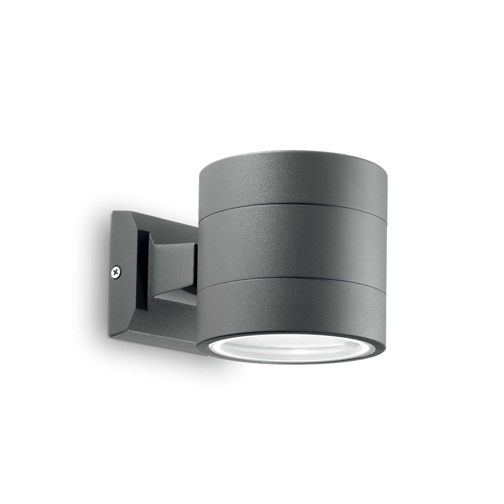 Snif Round 1 Light Outdoor Up Down Wall Light Black Anthracite IP54 G9