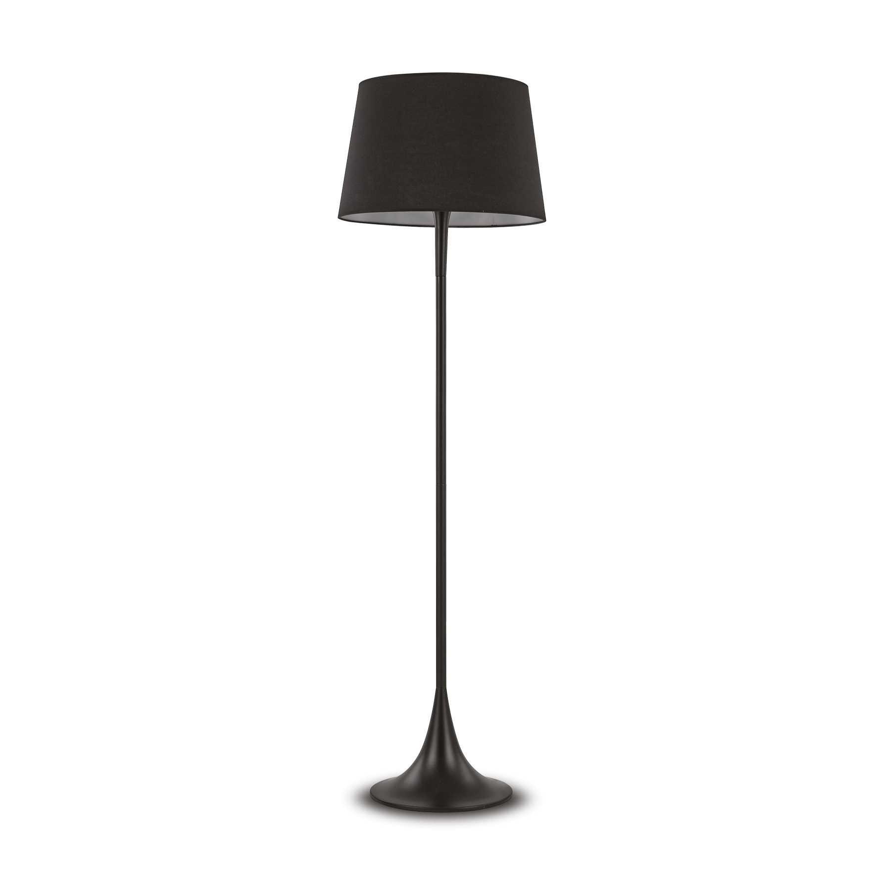 London 1 Light Floor Lamp Black E27