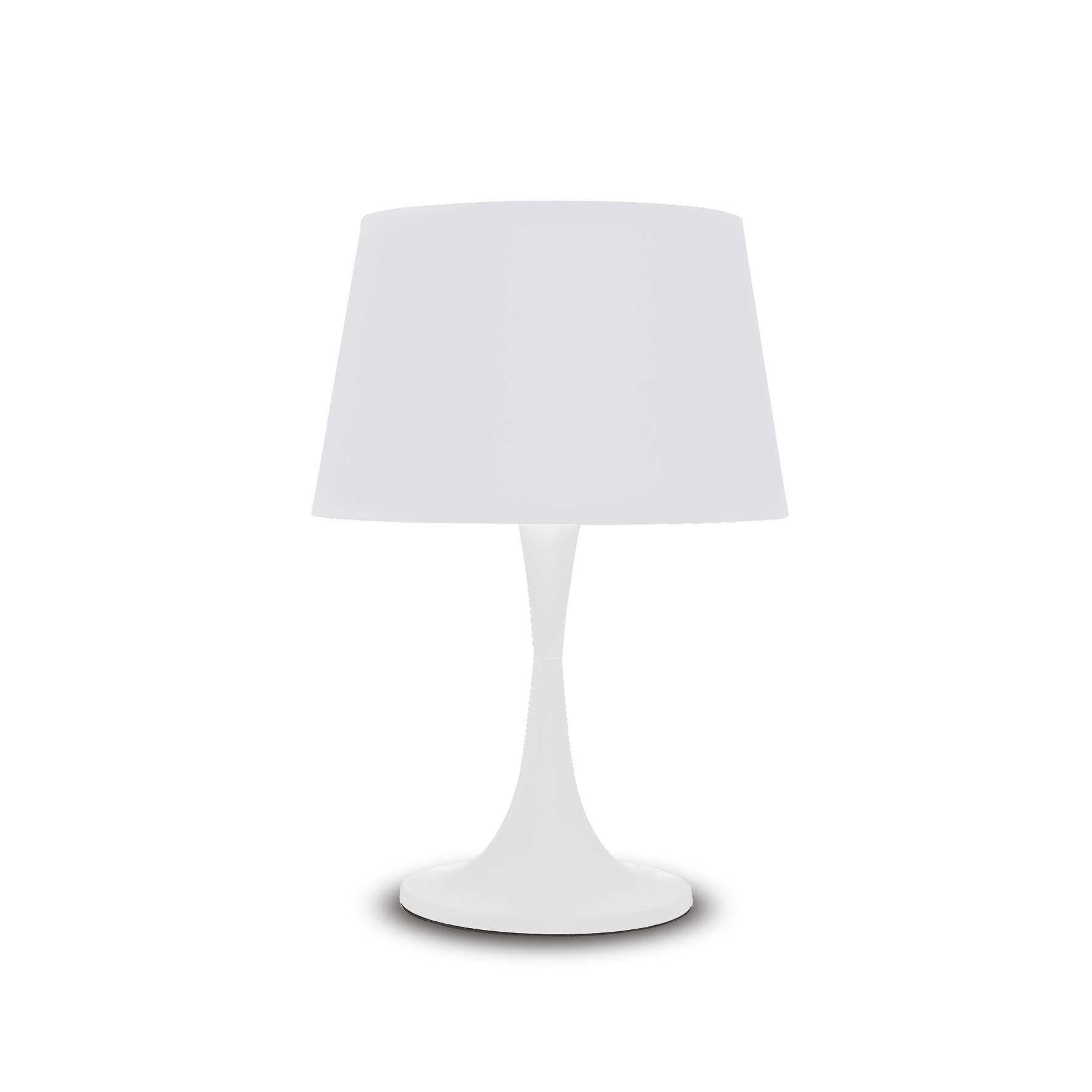 London 1 Light Large Table Lamp White E27