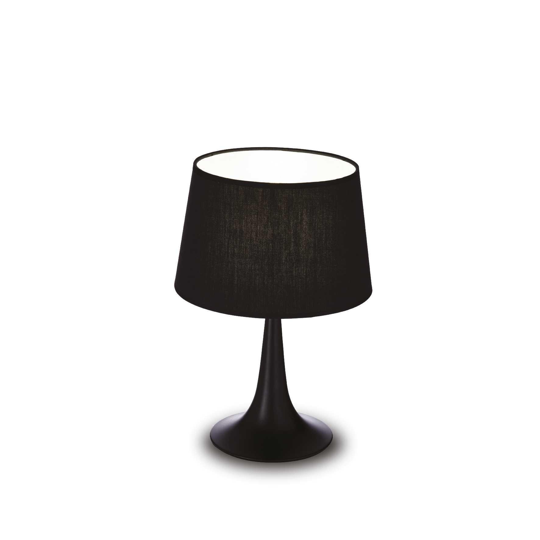 London 1 Light Small Table Lamp Black E27