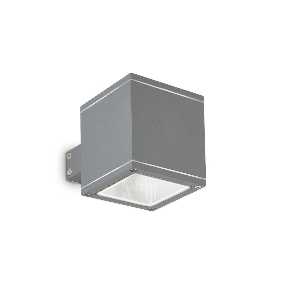 Snif Square 1 Light Outdoor Up Down Wall Light Anthracite Putty IP44 G9