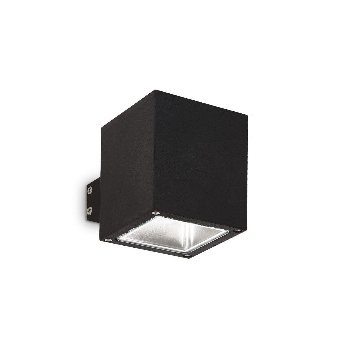 Snif Square 1 Light Outdoor Up Down Wall Light Black Putty IP44 G9