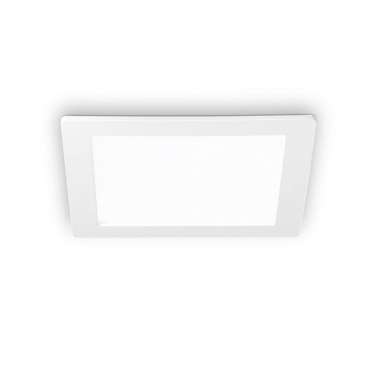 Groove LED 1 Light Small Square Warm Recessed Spotlight Panel White