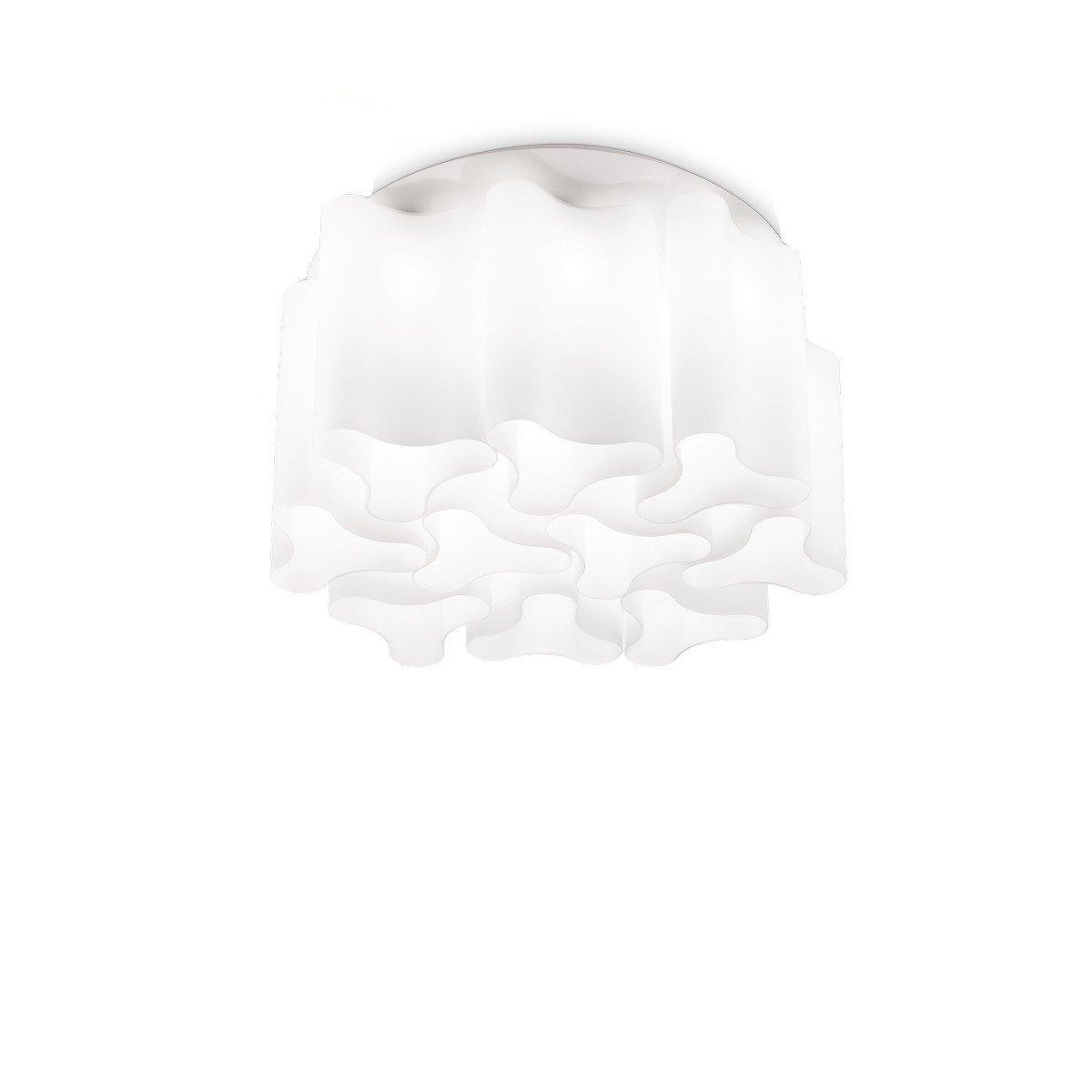 Compo 10 Light Medium Ceiling Flush Light White E27