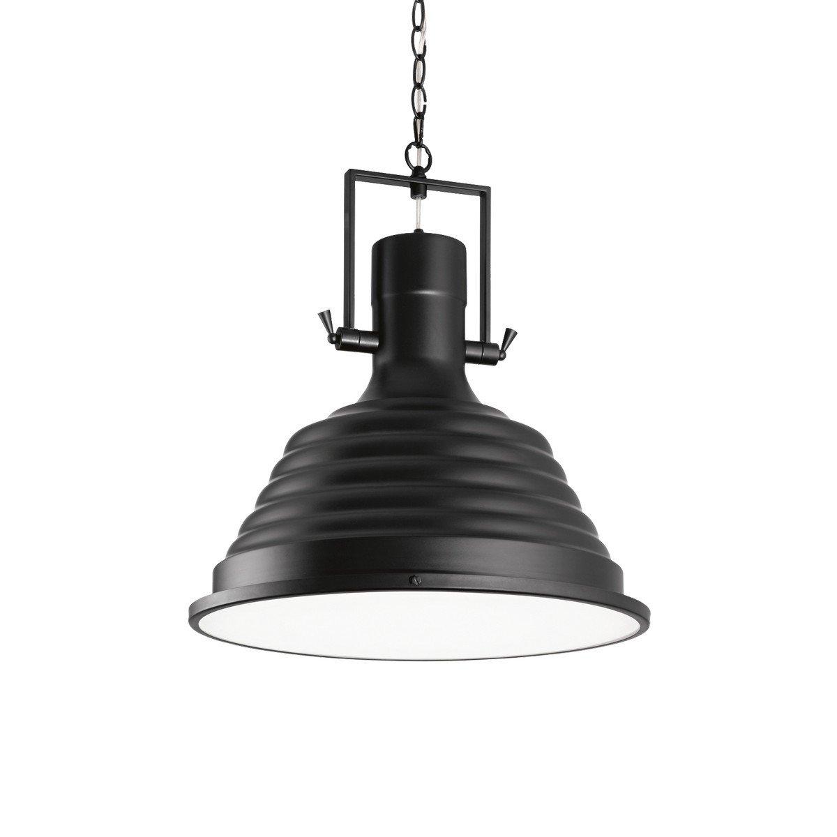 Photos - Floodlight / Street Light Ideal Lux Fisherman 1 Light Dome Ceiling Pendant Black E27 
