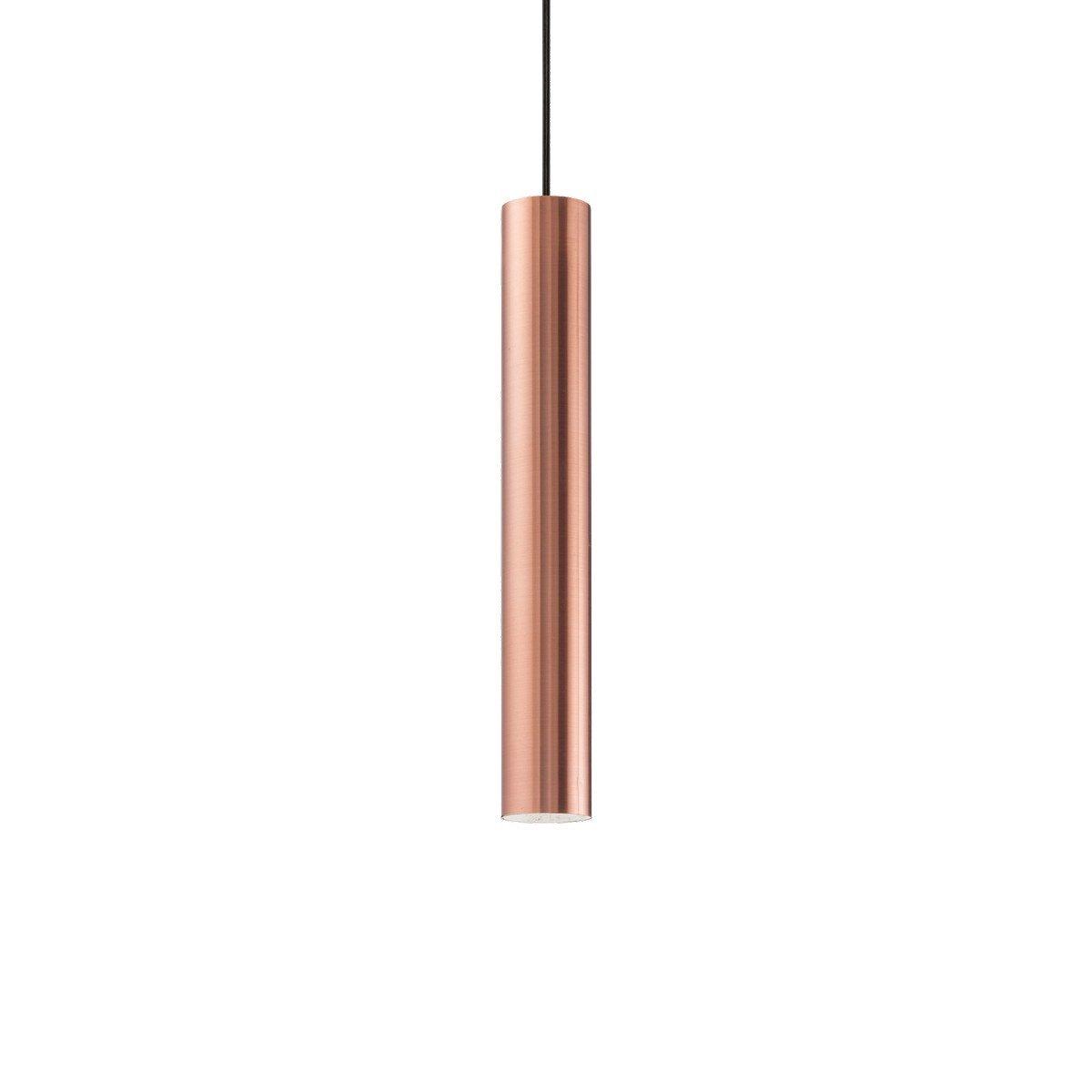 Look 1 Light Slim Ceiling Pendant Copper GU10