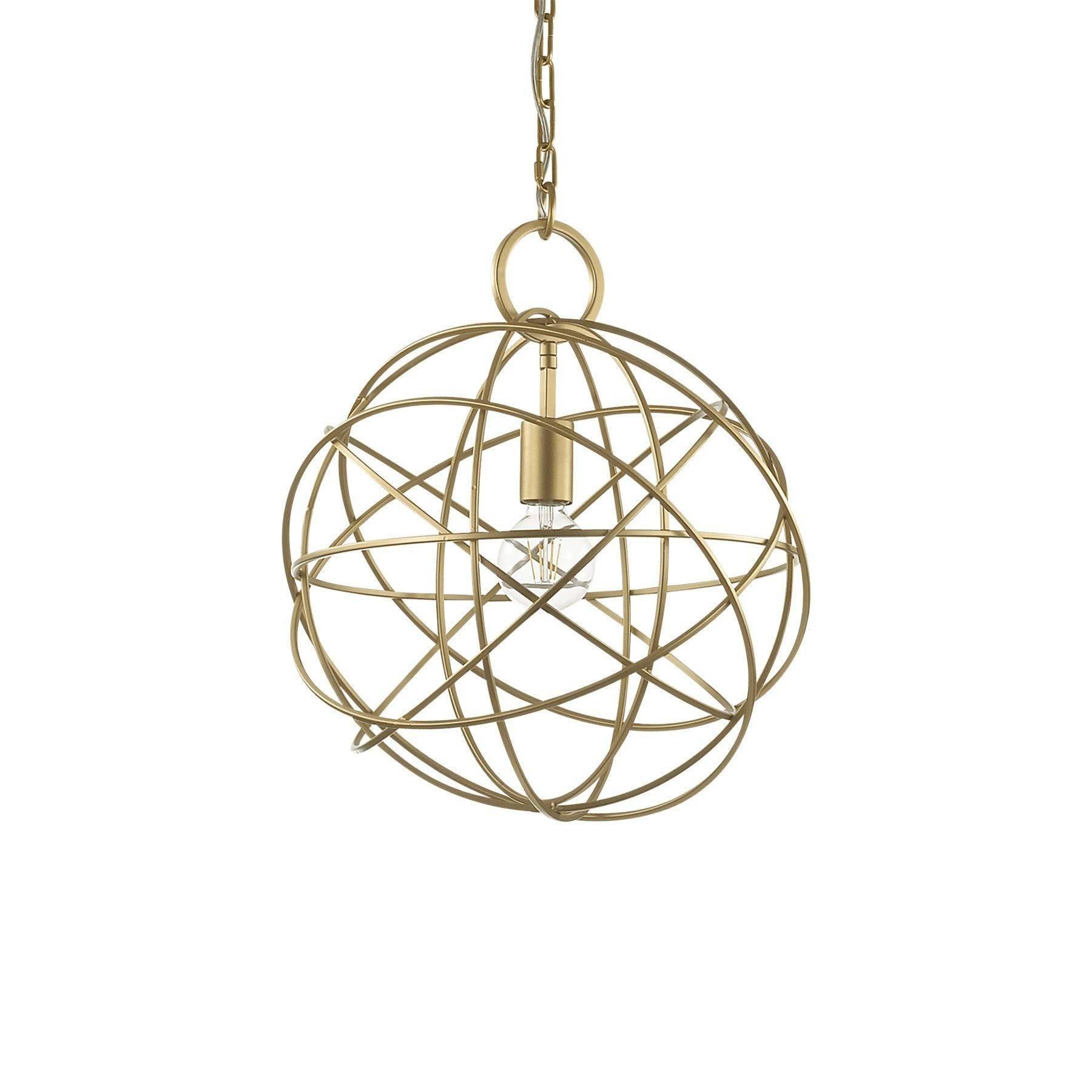 Konse 1 Light Spherical Ceiling Pendant Gold