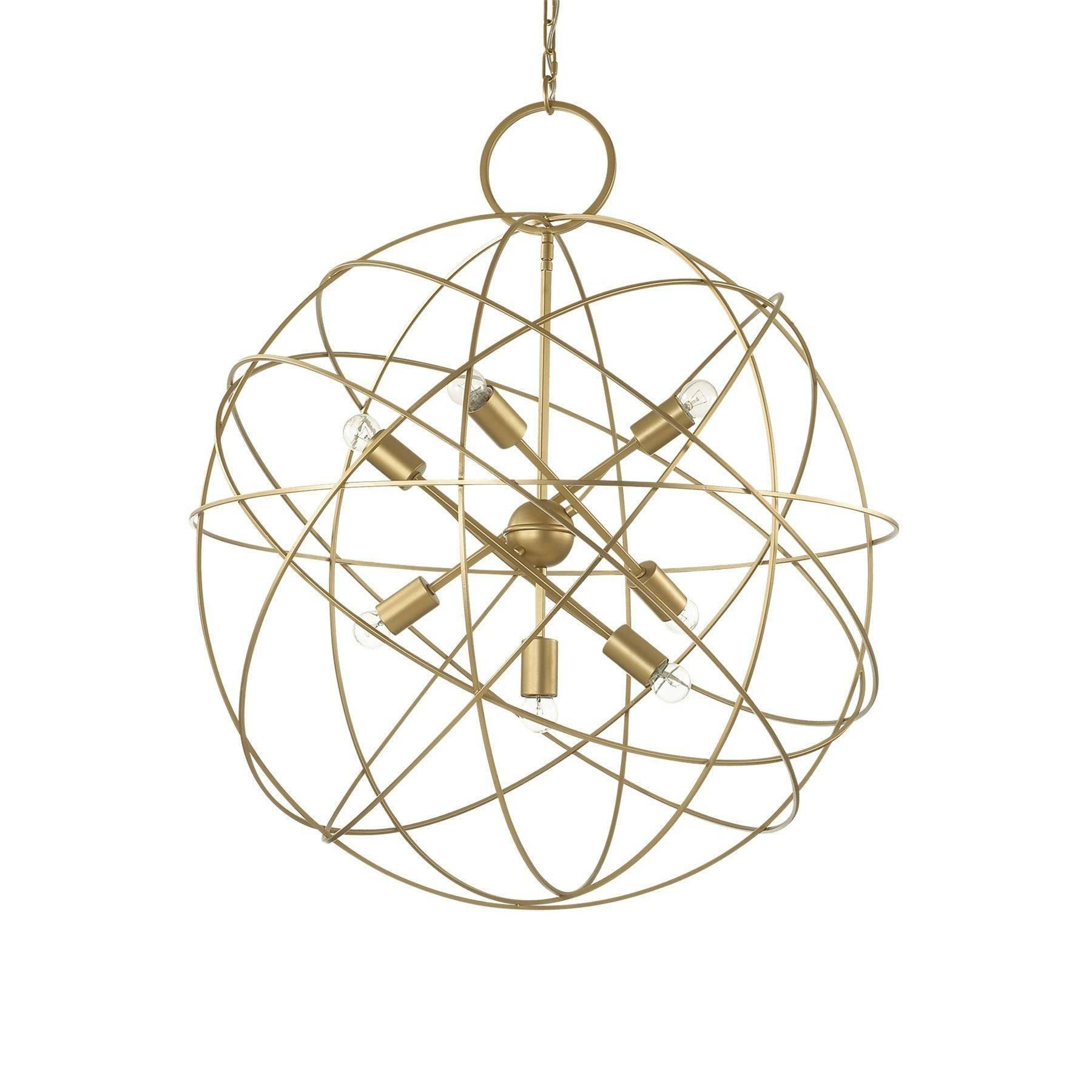 Konse 7 Light Spherical Ceiling Pendant Gold