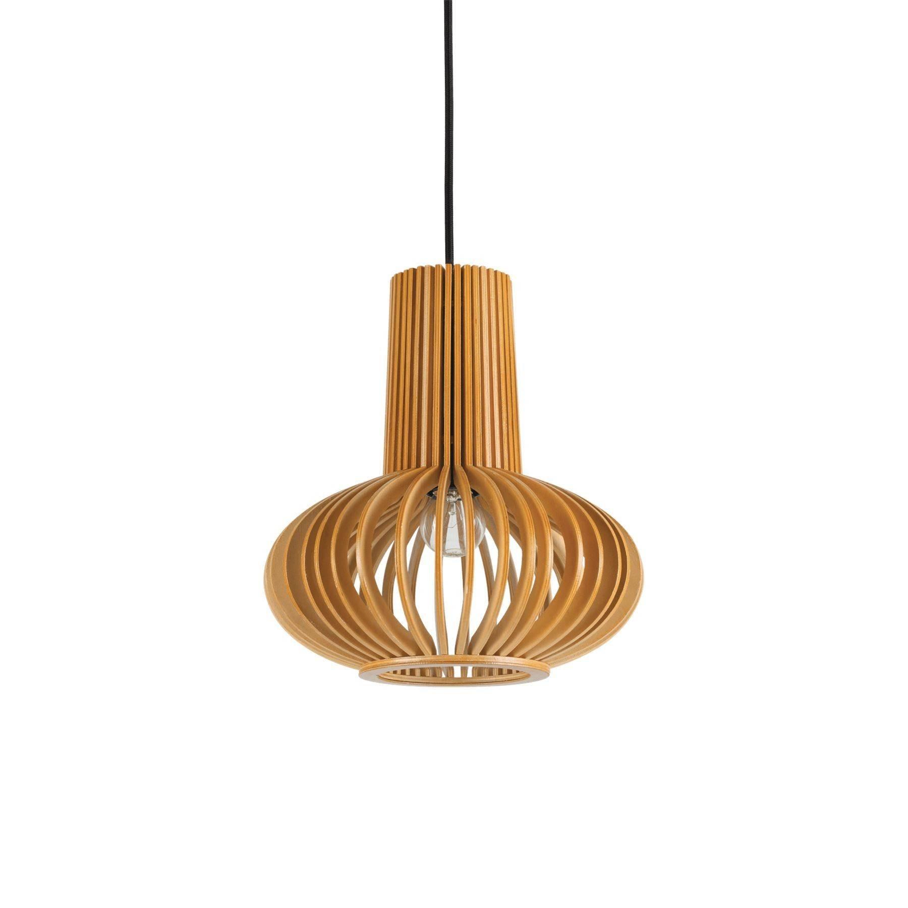 Photos - Floodlight / Street Light Ideal Lux Citrus 1 Light Ceiling Pendant Wood E27 