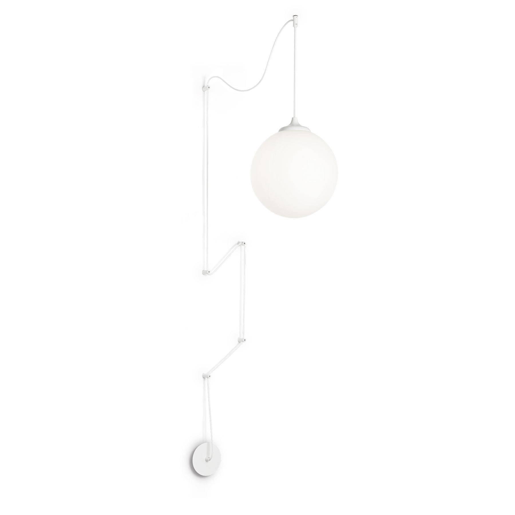 Boa 1 Light Globe Ceiling Pendant White E27