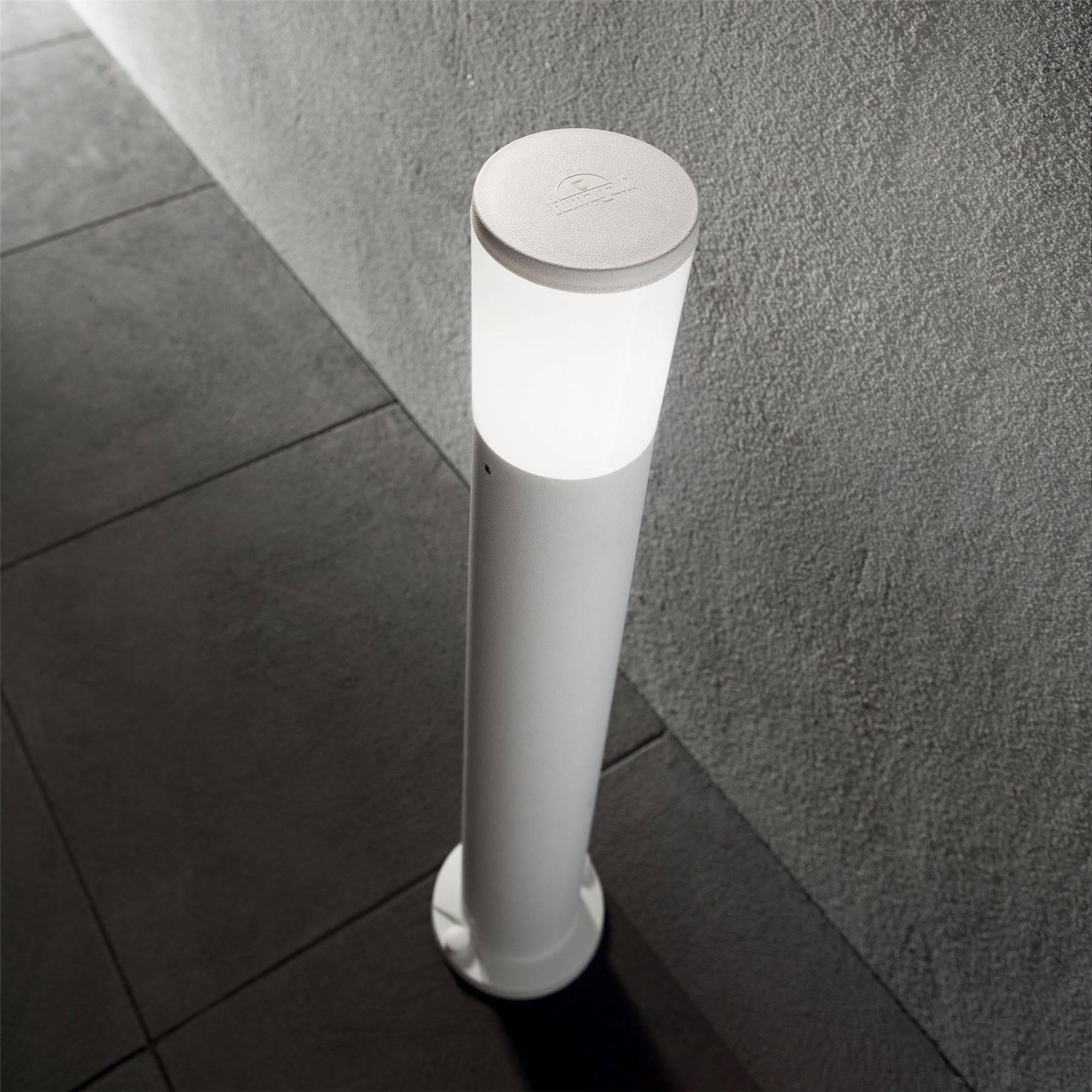 Ideal Lux Lighting 1 Light Outdoor Bollard Light White IP55, E27