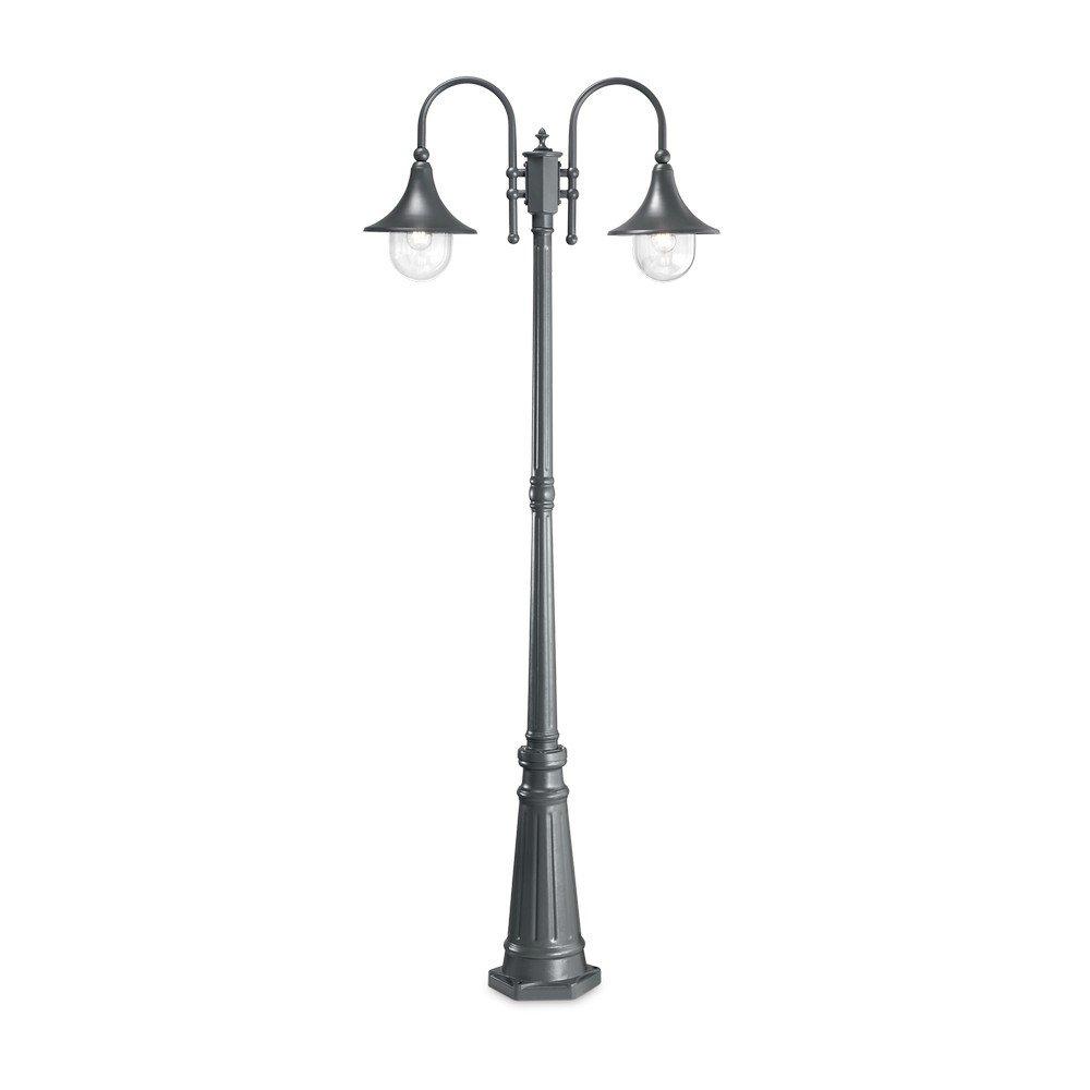 Ideal Lux Lighting Outdoor Lamp Post 2 Lights Anthracite IP43, E27