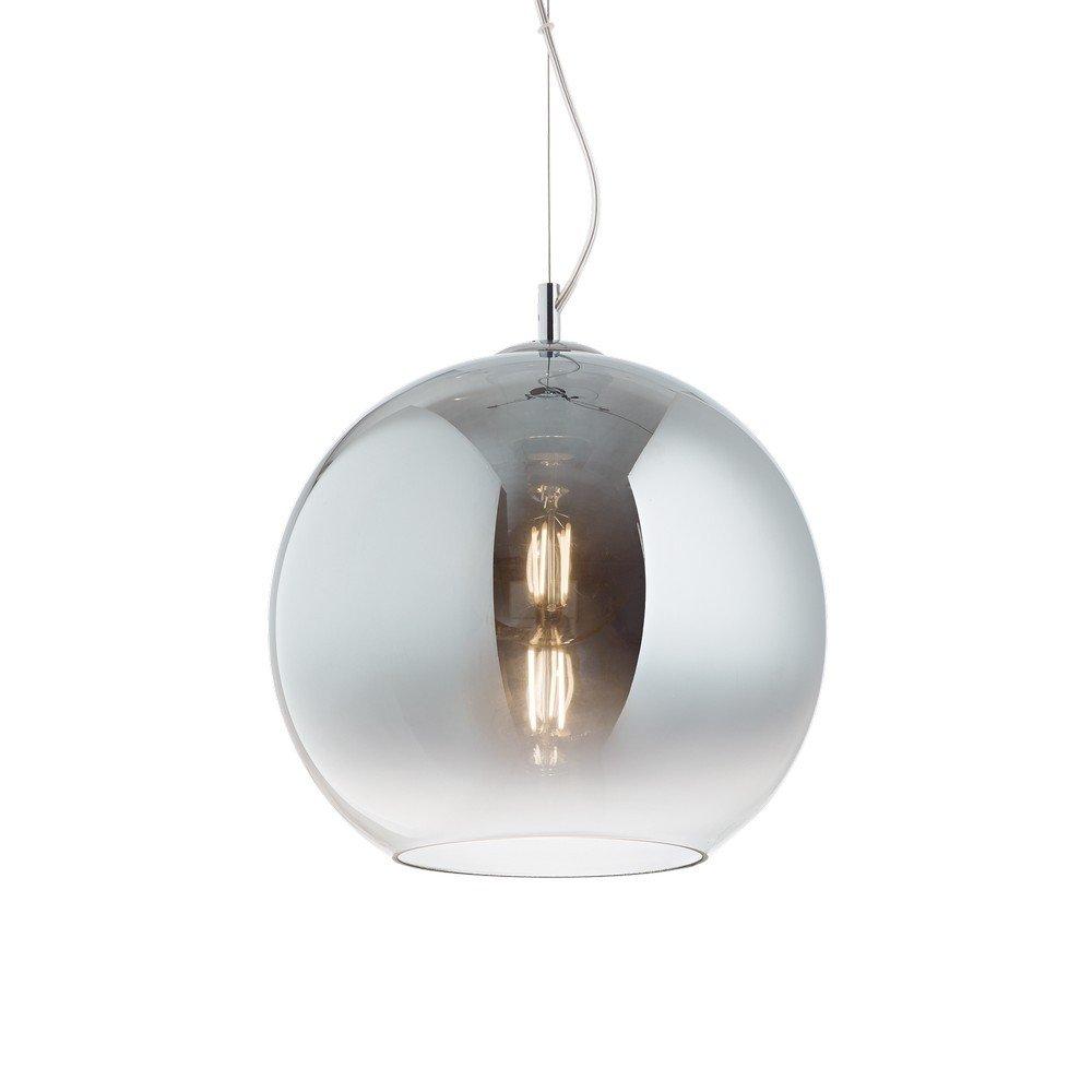 Photos - Floodlight / Street Light Ideal Lux Nemo Indoor Dome Ceiling Pendant Lamp 1 Light Chrome Shades E27 
