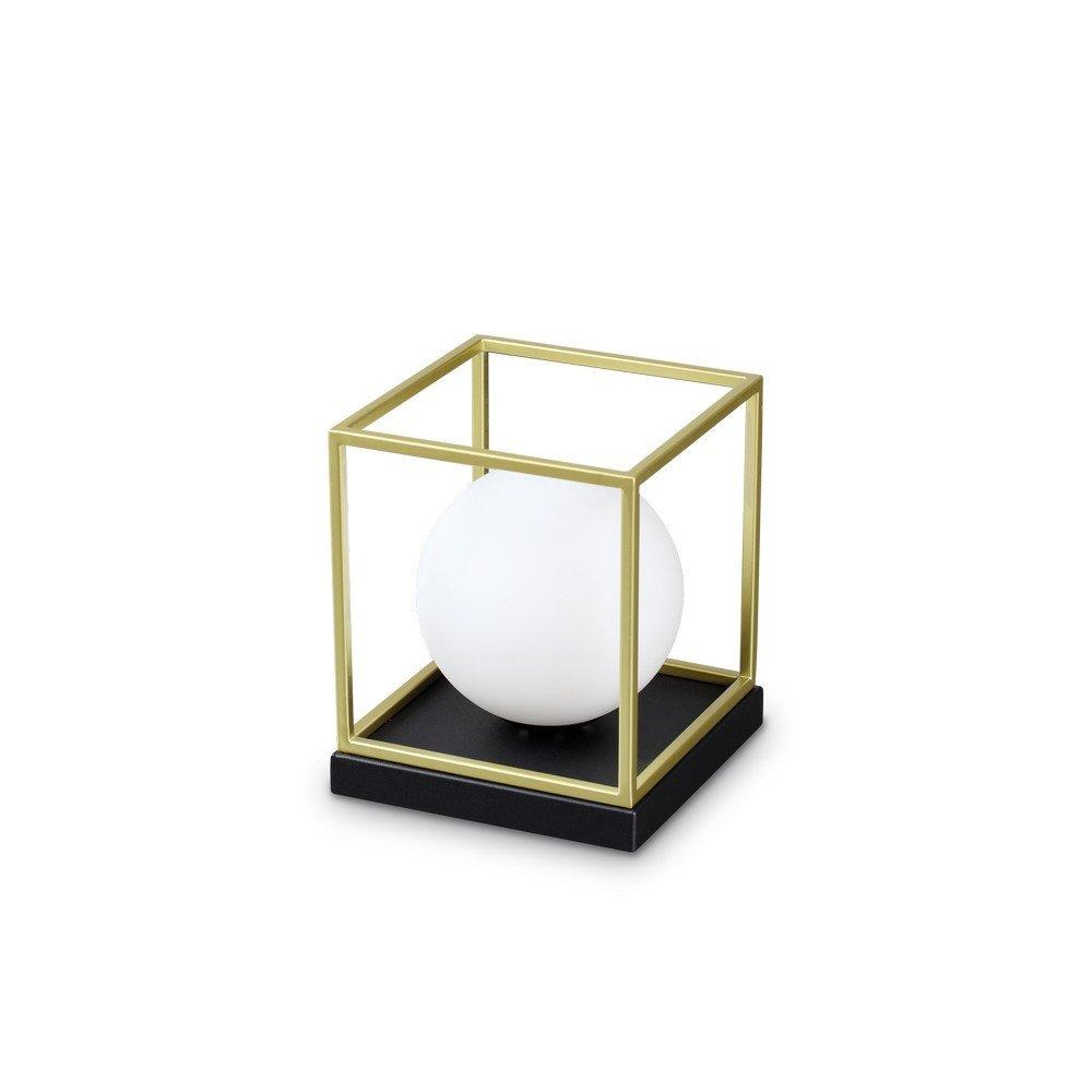 Lingotto Decorative Cube Small Table Lamp Brass Satin E14