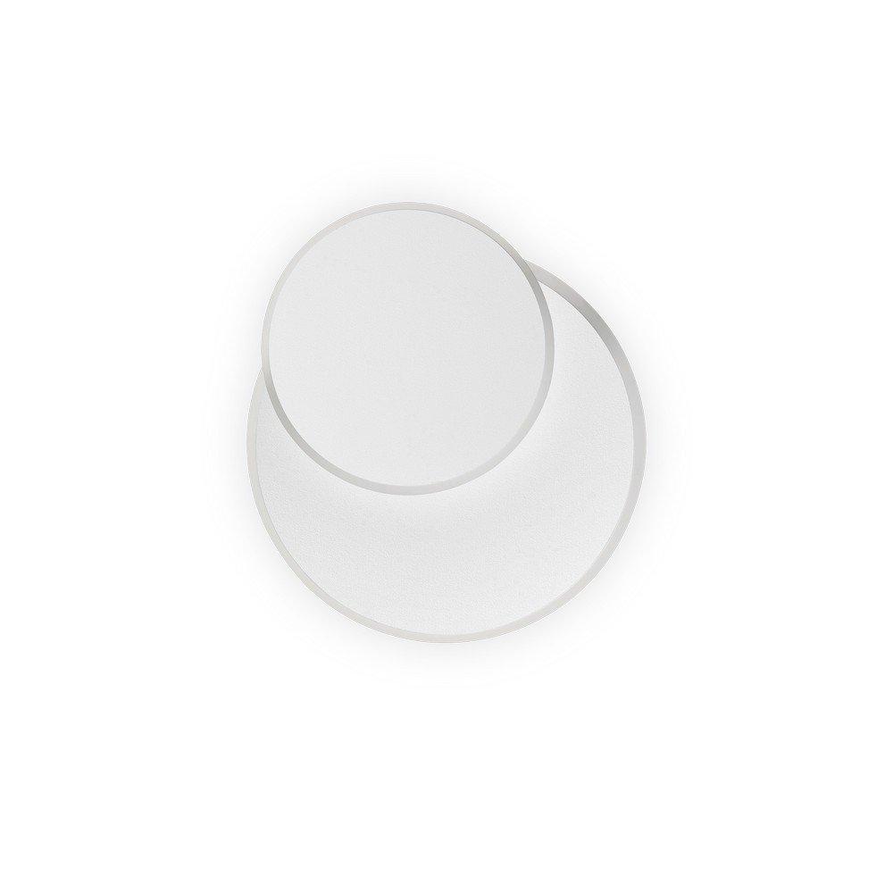 Pouche LED Decorative Round Flush Wall Light White 3000K