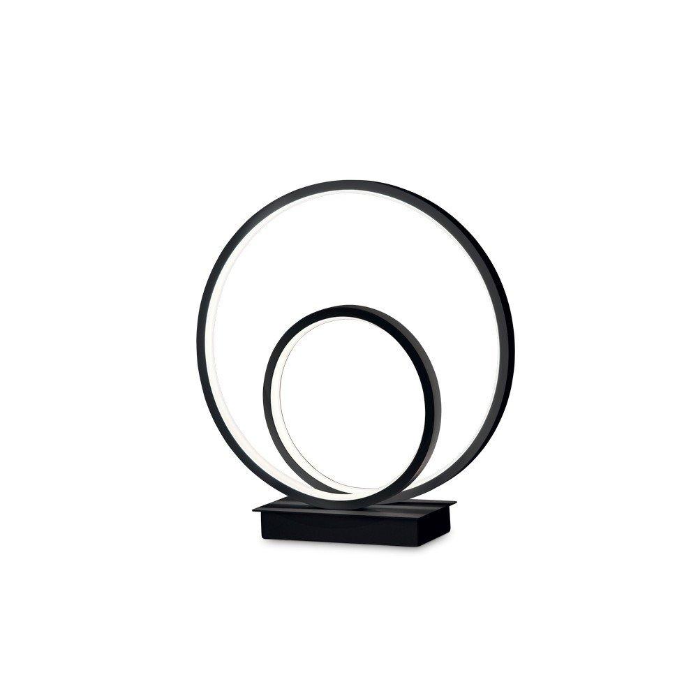 Oz LED Decorative Swirl Integrated LED Table Lamp Black 3000K