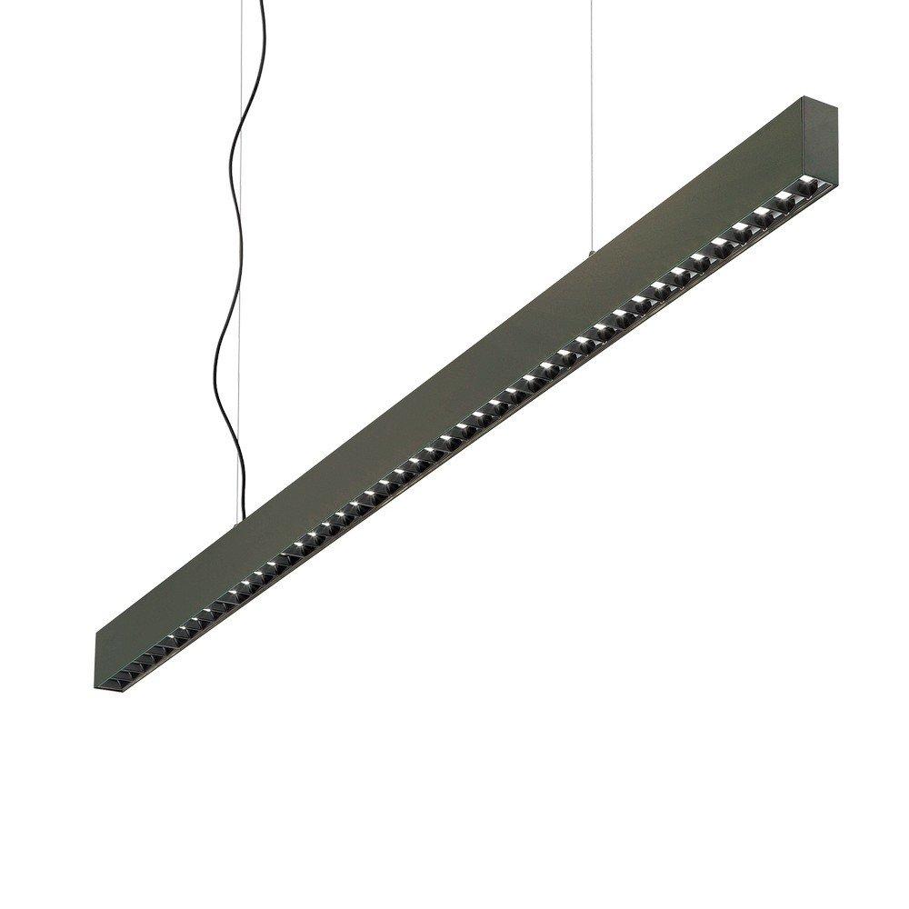 Office LED Decorative Linear Straight Bar Pendant Black 3000K