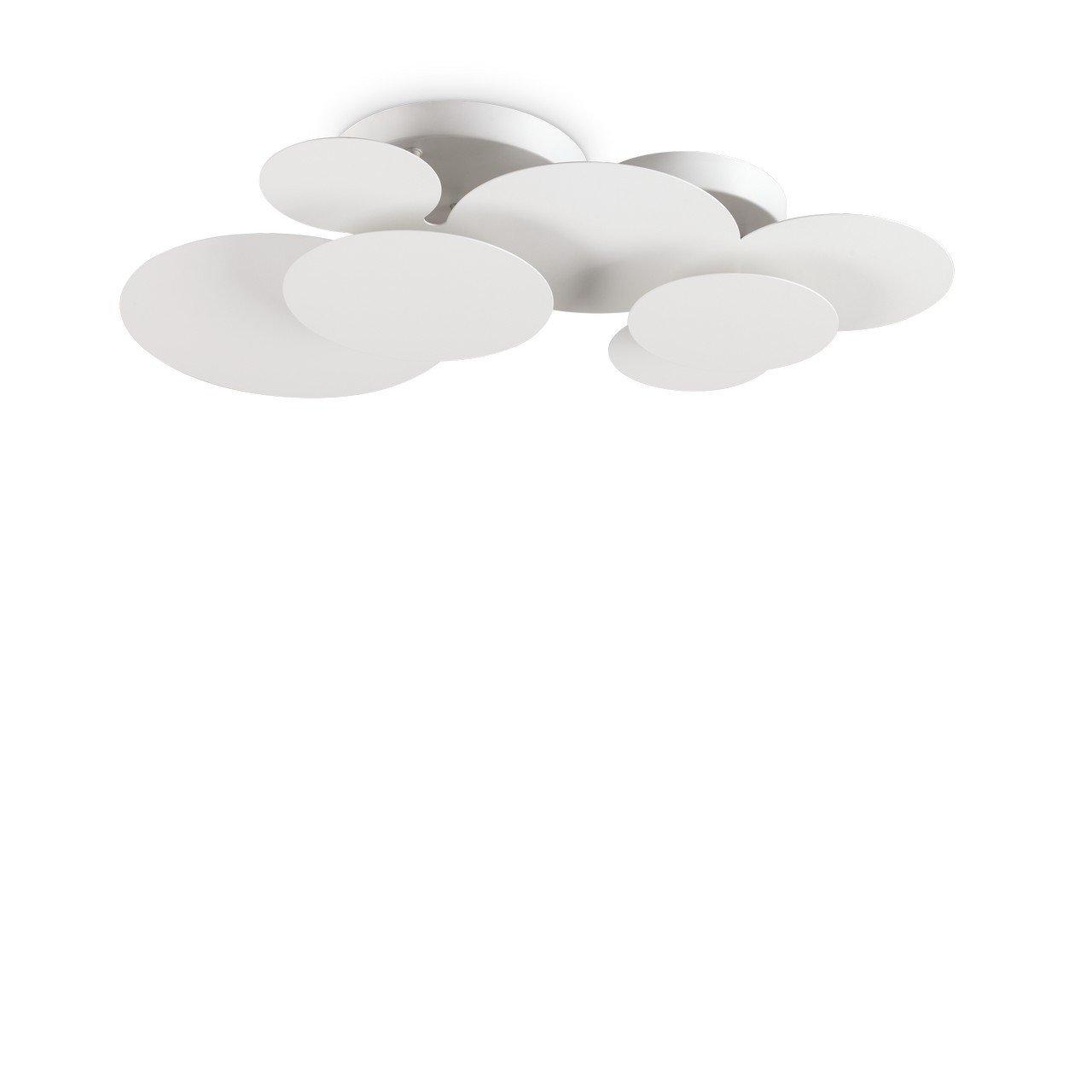 Cloud Circles Decorative Flush Ceiling Light White 74cm 3000K