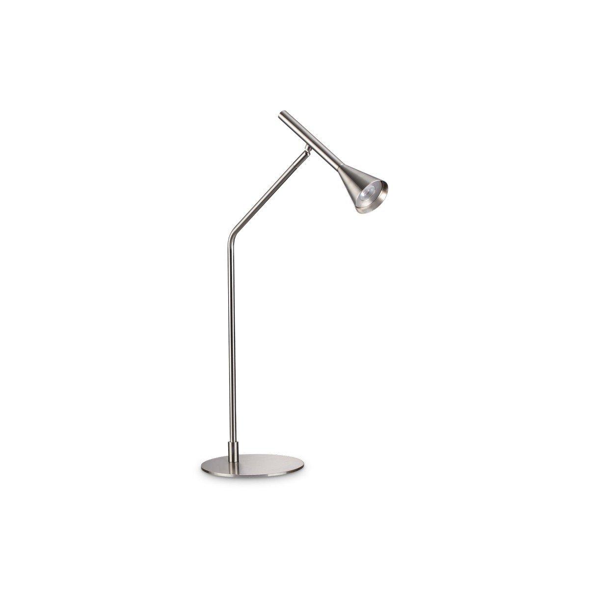 DIESIS Dimmable Integrated LED Table Lamp Nickel InBuilt Switch 3000K