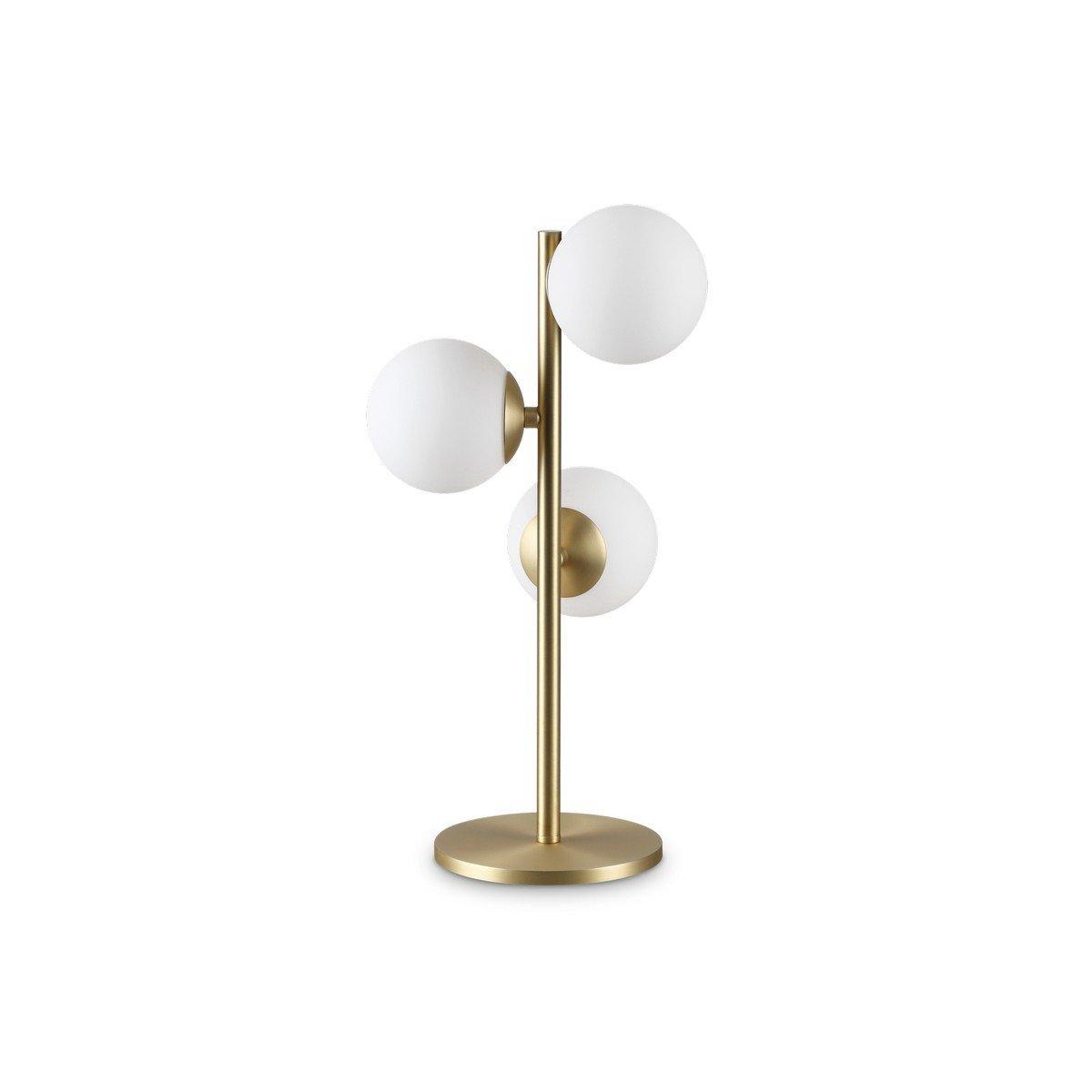 PERLAGE 3 Light Globe Table Lamp Brass NonDim