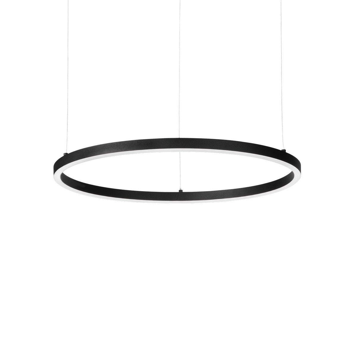 ORACLE Slim DALI Dimmable Round 70cm Integrated LED Pendant Ceiling Light Black 3000K