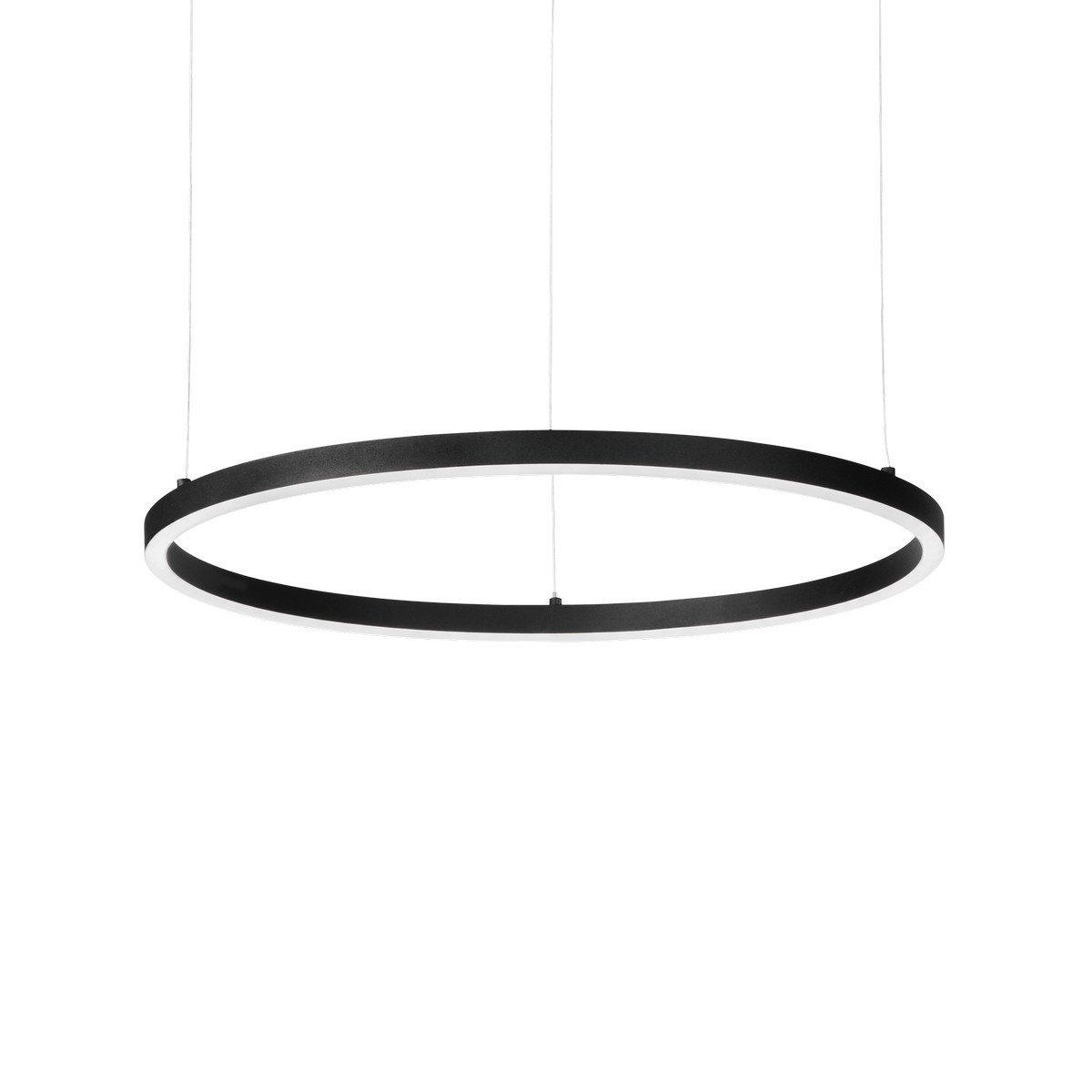 ORACLE Slim NonDim Round 90cm Integrated LED Pendant Ceiling Light Black 4000K