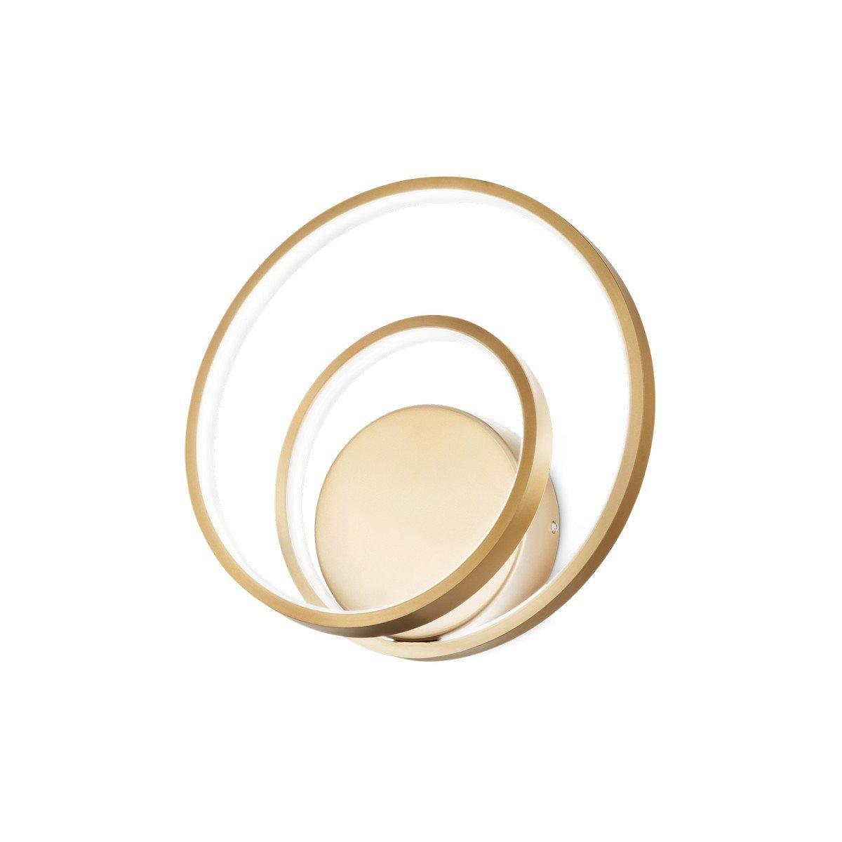 OZ Dimmable Swirl Integrated LED Wall Lamp Brass 3000K