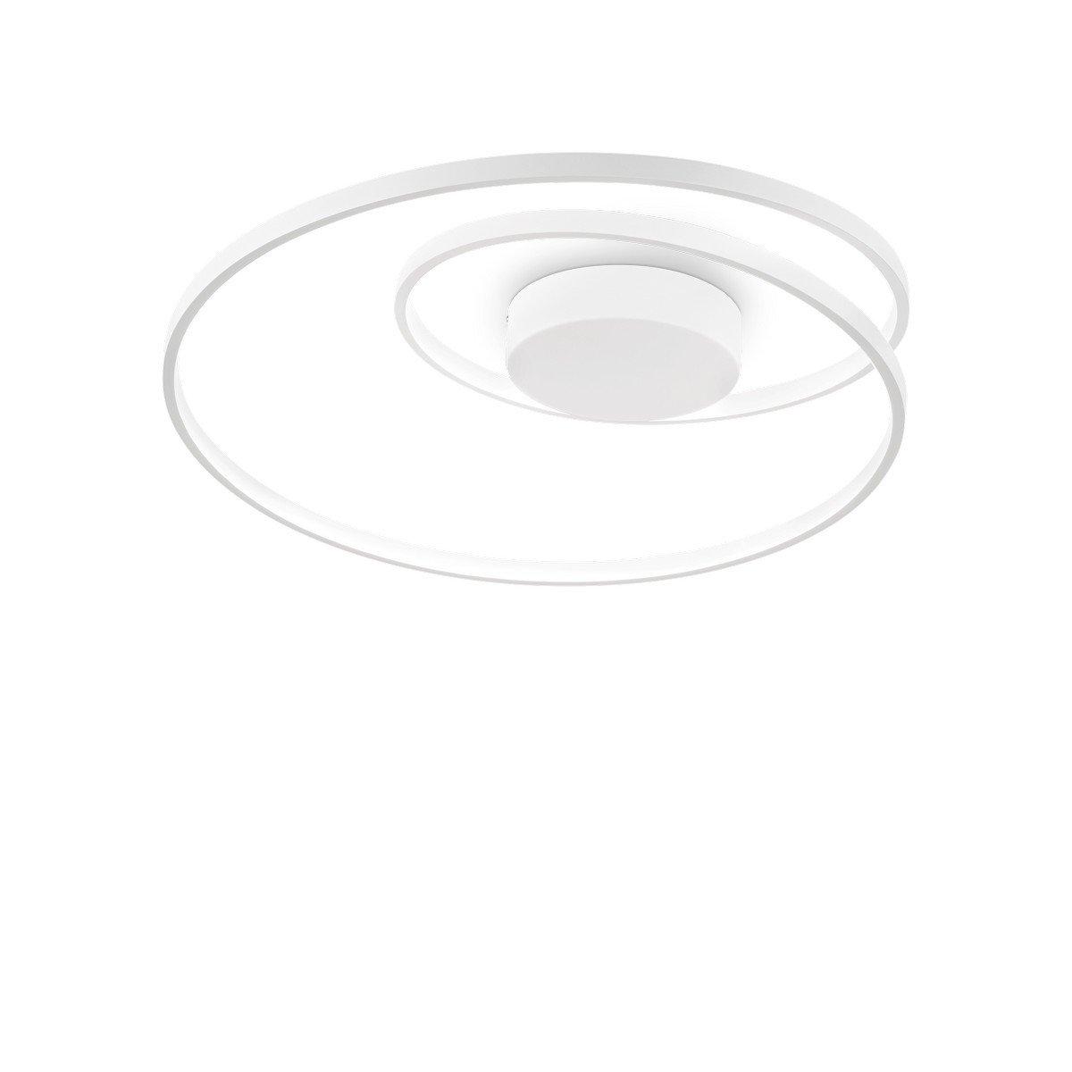 OZ Dimmable Swirl Integrated LED Semi Flush Light White 3000K