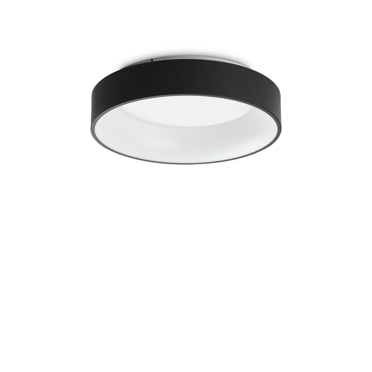 ZIGGY Round 45cm Integrated LED Semi Flush Light Black 3000K NonDim