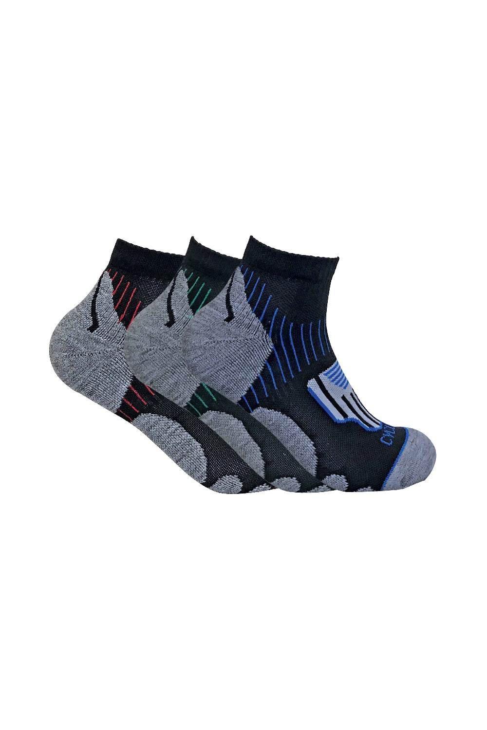 3 Pairs Breathable Cushioned Heel Sports Cycling Ankle Socks
