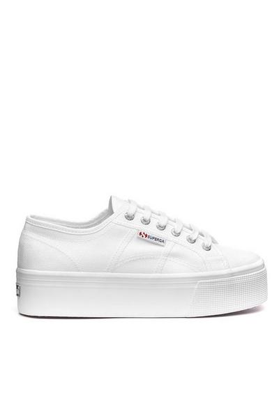 2790 Cotw Linea Up and Down Platform Canvas Trainers