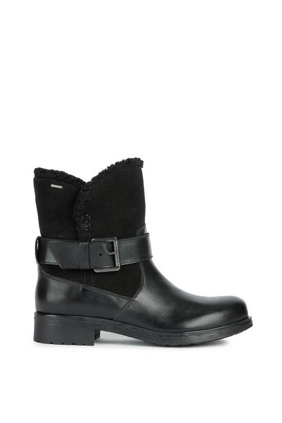 Geox Black 'D Rawelle B' Abx A Leather Ankle Boots 4