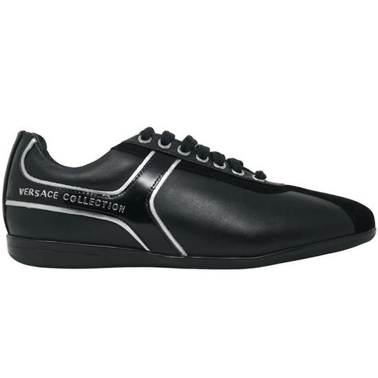Versace Collection Logo Low Cut Black Sneakers 1
