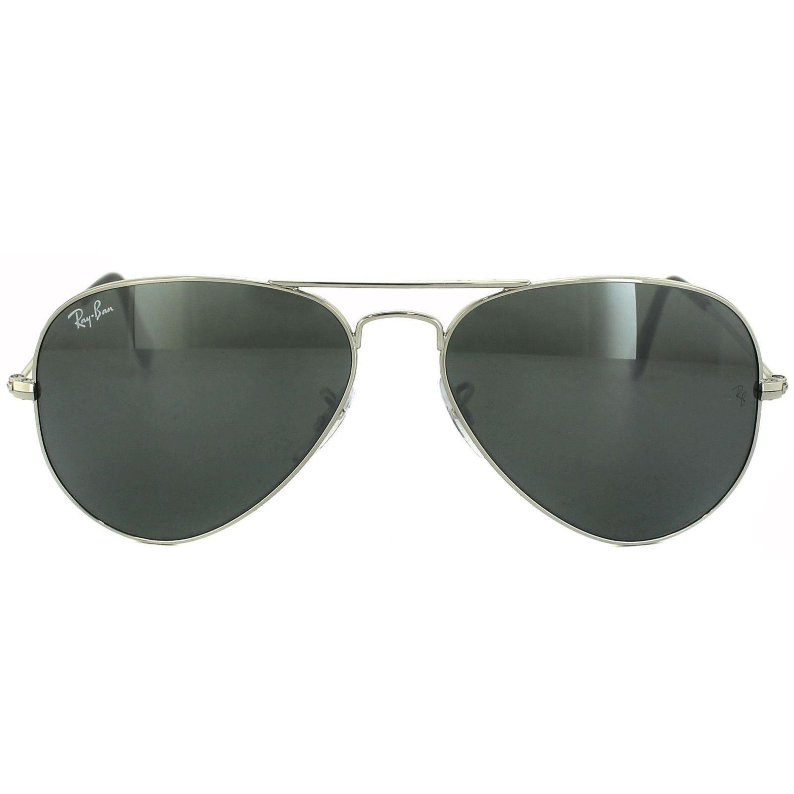 Aviator Silver Grey Mirror Sunglasses